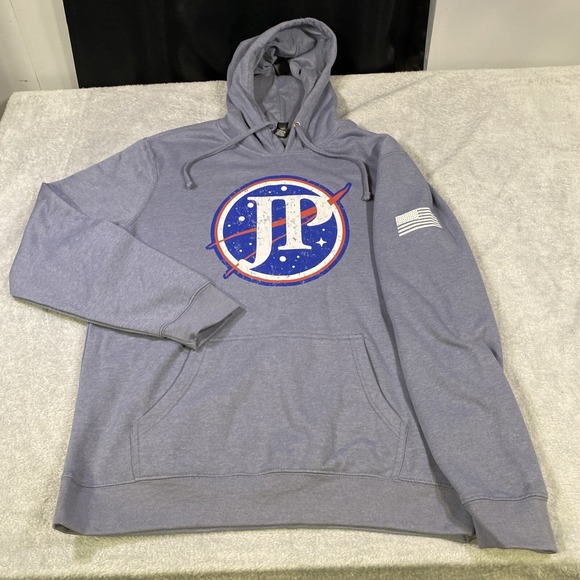 District VIT Fleece Large Black Hoodie Pullover JP Logo Jet Propulsion - Picture 1 of 8